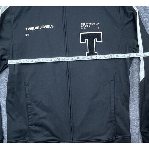 Twelve Jewels Principles of Life Track Jacket Medium Black White Stripe Varsity - Picture 4 of 7